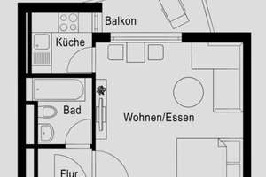 Modernisiertes Apartment mit Balkon & neuer EBK direkt am Hohenzollernplatz/Schwabing – Die vollständige Adresse der Immobilie erhältst du vom Anbieter., 80796 Neuschwabing, München – Vorschaubild 7