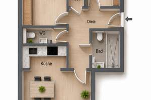 ***** Bonn – Erstbezug! Exklusive 3-Zimmer-Wohnung in zentraler Bestlage mit Balkon *** ** – Servatiusstr. 112, 53175 Friesdorf, Bonn – Vorschaubild 3