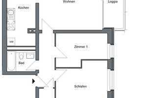 Offener Wohn- und Kochbereich – Stilvolle Wohnung mit Loggia und Grünblick – Kurt-Schumacher-Ring 3, 38444 Wolfsburg – Vorschaubild 6