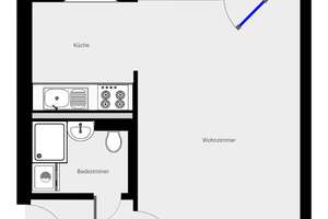 ***AB 15.12.2025*** 1-Zimmer-Wohnung im Erdgeschoss zu vermieten – Zschampertaue 22, 4207 Lausen-Grünau, Leipzig – Vorschaubild 12