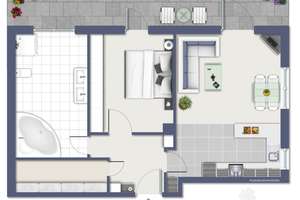 BERK Immobilien - Attraktive 2-Zimmer-Eigentumswohnung mit Terrasse in Glattbach – Die vollständige Adresse der Immobilie erhältst du vom Anbieter., 63864 Glattbach – Vorschaubild 5