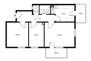 :: Karlsruhe-Nordstadt :: Helle 3 Zimmer EG Wohnung ++ zwei Balkone ++ Kapitalanlage mit Potenzial – Die vollständige Adresse der Immobilie erhältst du vom Anbieter., 76133 Nordstadt, Karlsruhe – Vorschaubild 5