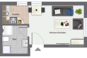 1 Zimmer Wohnung ab 01.09.26 zu vermieten – Hörgelstraße 1 A, 76228 Wolfartsweier, Karlsruhe – Vorschaubild 6