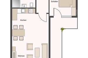 Moderne 2-Zimmer-Etagenwohnung mit Balkon in Düren-Merken – Die vollständige Adresse der Immobilie erhältst du vom Anbieter., 52353 Merken, Düren – Vorschaubild 6