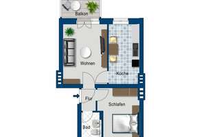 2-Zimmer-Wohnung frisch saniert – Cracauer Str. 21, 39114 Cracau, Magdeburg – Vorschaubild 2