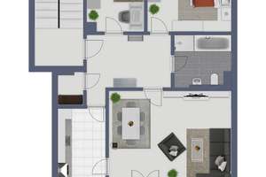 Frisch renoviert und mit großem Balkon. Tolle 3-Raum-Wohnung auf dem Dautzsch in Halles Osten – Haferweg 23, 6116 Dautzsch, Halle (Saale) – Vorschaubild 7
