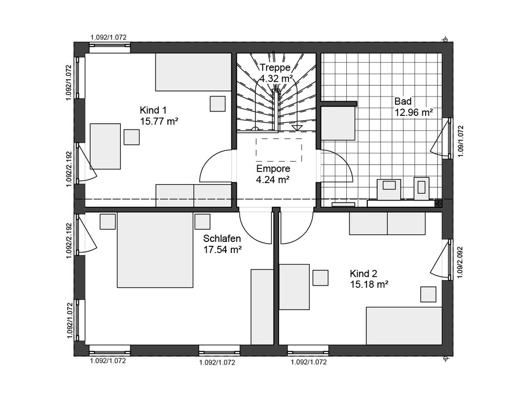 Floor plan upper floor