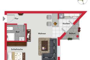 Attraktive Kapitalanlage! Vermietetes Appartement in ruhiger Wohnlage – Die vollständige Adresse der Immobilie erhältst du vom Anbieter., 26123 Bürgeresch, Oldenburg (Oldenburg) – Vorschaubild 17