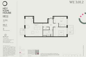 Zuhause in HEY C: 3-Zimmer-Etagenwohnung mit 2 Balkonen und offenem Wohn-Ess-Bereich – Wernigeroder Straße 2, 10589 Charlottenburg, Berlin – Vorschaubild 6