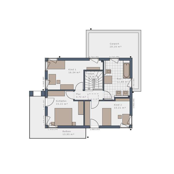 Grundriss Obergeschoss