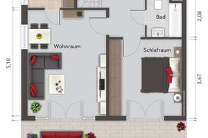 Attraktive 4-Raum-Wohnung auf zwei Wohnebenen mit Terrasse und Tiefgarage in Billstedt - Wentzel Dr. – Die vollständige Adresse der Immobilie erhältst du vom Anbieter., 22117 Billstedt, Hamburg – Vorschaubild 2