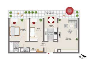Sehr gepflegte 3-Zimmer-Wohnung - ideal für junge Familien – Die vollständige Adresse der Immobilie erhältst du vom Anbieter., 81927 Johanneskirchen, München – Vorschaubild 13