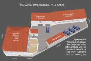PROVISIONSFREI: Wohnhaus + Laden + Doppelgarage + Halle + Nebengebäude + Hof – Die vollständige Adresse der Immobilie erhältst du vom Anbieter., 63683 Ortenberg – Vorschaubild 2