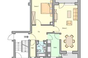 2-Zimmer-Erdgeschoss Wohnung in der Nähe des Philippsburger Altrheins – Die vollständige Adresse der Immobilie erhältst du vom Anbieter., 76661 Philippsburg – Vorschaubild 3