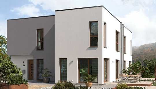 Bild von Moderne Doppelhaushälfte mit klarer Architektur und durchdachtem Raumkonzept