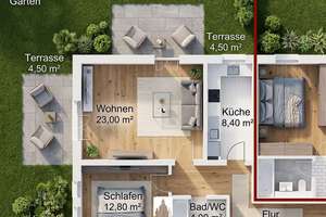 *LEERE*Wohnung mit Garten & zwei Terrassen in nächster Nähe vom Großen Garten inkl. TG! – Die vollständige Adresse der Immobilie erhältst du vom Anbieter., 1309 Striesen-Süd, Dresden – Vorschaubild 2