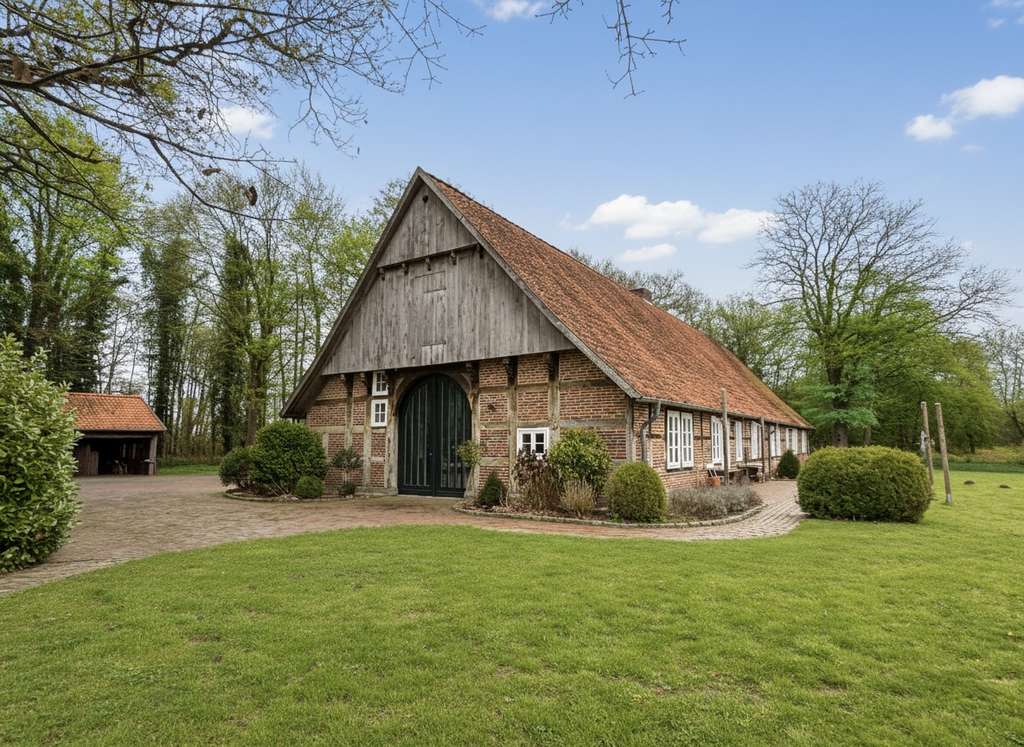 Immobilie in Badbergen - Fachwerktraum in Alleinlage: Stilvolles Artland-Denkmal mit modernem Luxus - Bild 1