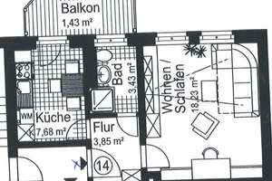 Frei ab 1.5.26 - Komplett zum Innenhof / Balkon an der Küche / Bad mit Fenster ! – Lutherstraße 30, 9126 Lutherviertel, Chemnitz – Vorschaubild 3