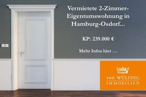 Vermietete 2-Zimmer-Eigentumswohnung in Hamburg-Osdorf...