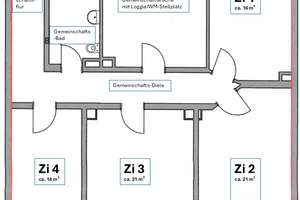 Saniertes WG-Zimmer (möbliert) in den Quadraten – U4 6, 68161 Innenstadt/Jungbusch, Mannheim – Vorschaubild 6