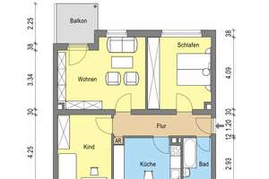 Helle 3-Zimmer-Wohnung mit Balkon – Perfekt für Paare und Familien – Freiherr-vom-Stein-Str. 22, 55131 Oberstadt, Mainz – Vorschaubild 2