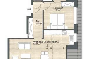 Hochwertige Neubauwohnung mit Balkon und Einbauküche in Münster-Mauritz Ost – Die vollständige Adresse der Immobilie erhältst du vom Anbieter., 48155 Mauritz-Ost, Münster – Vorschaubild 2