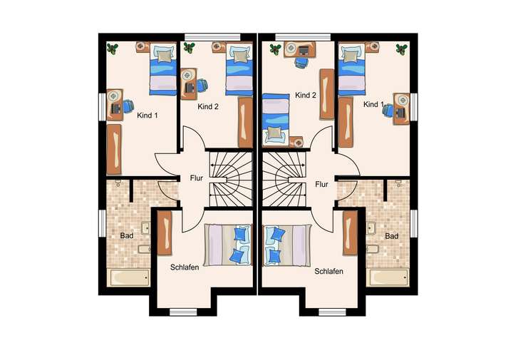 Grundrissbeispiel Obergeschoss