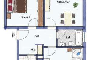 3-Zimmer-Wohnung mit Garage in ruhiger Lage von Erlensee