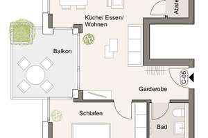 2-Zimmer Urban Flat - Augustenhöfe - Das neue Architektur-Highlight in Stuttgart West - KfW 40 QNG – Augustenstraße 63A, 70178 Rotebühl, Stuttgart – Vorschaubild 16
