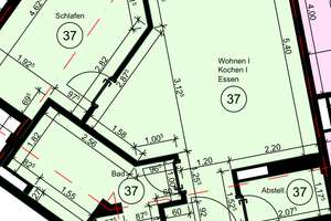 VIA REGIA Leipzig – WE 34 | 1,5-Zi.-Neubau, 36,8 m², 5.OG, KfW-40-EE – Die vollständige Adresse der Immobilie erhältst du vom Anbieter., 4105 Zentrum-Nordwest, Leipzig – Vorschaubild 17