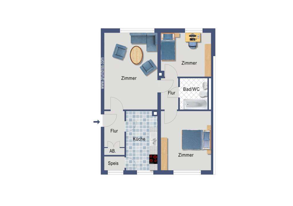 leere 3-Zi. Wohnung in Mainz-Mombach, Mainz – Bild 3