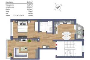 +++ 2-Zi.-Wohnung mit ca. 15.400 EUR Rücklagenanteil und Balkon in Pempelfort +++ – Düsseldorf – Vorschaubild 8