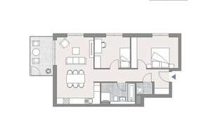 Helle 3-Zimmer-Wohnung mit Balkon & offenem Grundriss – WE08 – Altdorfer Straße 12, 12205 Lichterfelde, Berlin – Vorschaubild 8