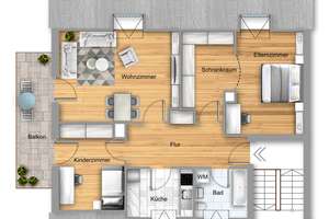 Attraktive 3-Zimmer-Wohnung mit Südbalkon in begehrter Wohnlage – Die vollständige Adresse der Immobilie erhältst du vom Anbieter., 81825 Berg am Laim Ost, München – Vorschaubild 1
