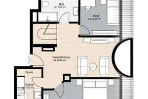 Über den Dächern von Göggingen – großzügige vermietete 3-Zimmer-Wohnung mit Dachterrasse – Die vollständige Adresse der Immobilie erhältst du vom Anbieter., 86199 Göggingen-Nordwest, Augsburg – Vorschaubild 9