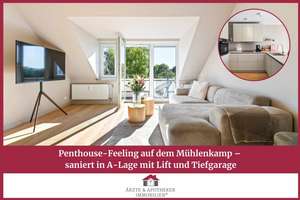 Penthouse-Feeling auf dem Mühlenkamp – saniert in A-Lage mit Lift und Tiefgarage – Die vollständige Adresse der Immobilie erhältst du vom Anbieter., 22303 Winterhude, Hamburg – Vorschaubild 1