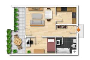 Fast 48 m² große, praktische  2-Zimmer-Wohnung  zu einem attraktiven Preis - derzeit vermietet – Die vollständige Adresse der Immobilie erhältst du vom Anbieter., 55126 Finthen, Mainz – Vorschaubild 9