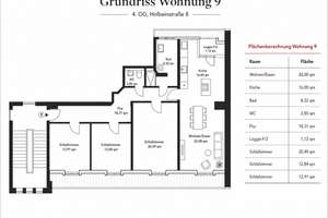Kernsanierte 4 Zimmer Wohnung mit Loggia & Lift in prominenter Lage von Bogenhausen – Die vollständige Adresse der Immobilie erhältst du vom Anbieter., 81679 Altbogenhausen, München – Vorschaubild 11