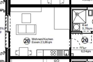 Erstbezug: Sonnige 1-Zimmer Erdgeschosswohnung mit Garten und Stellplatz in Münster-Gremmendorf – Norfolkweg 2, 48167 Gremmendorf-West, Münster – Vorschaubild 3