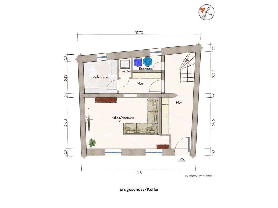 Grundriss EG-Keller