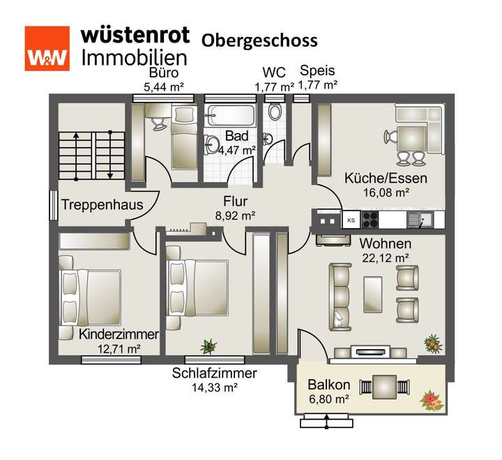 Grundriss Obergeschoss