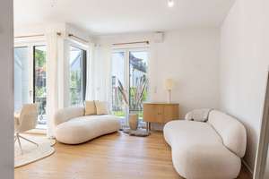 Lichterfüllter Wohntraum. 2-Zimmer-Erdgeschosswohnung mit Garten.