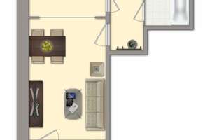 Kompakt, clever, komfortabel: 1-Raumwohnung mit Wohlfühlbalkon – Hallenser Straße 4, 3046 Ströbitz, Cottbus – Vorschaubild 5