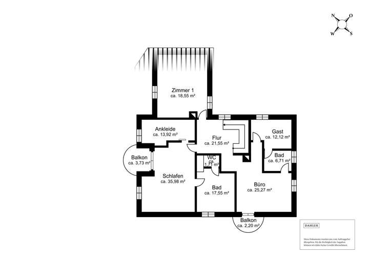 Grundriss 1. Obergeschoss