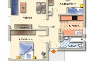 Schön!! Renoviert! Helle und gemütliche 3,5 Raum Wohnung in ruhiger Lage! – Straßburger-Weg 2, 45884 Rotthausen, Gelsenkirchen – Vorschaubild 3