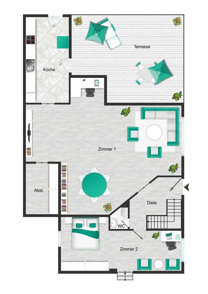 Grundriss 25a Erdgeschoss