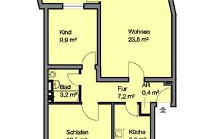 Gemütliche 3-Zimmerwohnung nähe Westpark – Ossietzkystr. 57, 90439 Sündersbühl, Nürnberg – Vorschaubild 9