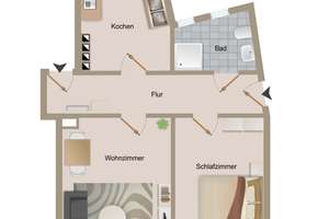 Charmante 2 Zimmerwohnung mit EBK in zentraler Lage in MD-Stadtfeld – Schillerstraße 46, 39108 Stadtfeld Ost, Magdeburg – Vorschaubild 5