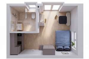 Hochwertig ausgestattete 1-Zimmer-Apartments – Hohe Geest 165, 48165 Berg Fidel, Münster – Vorschaubild 15