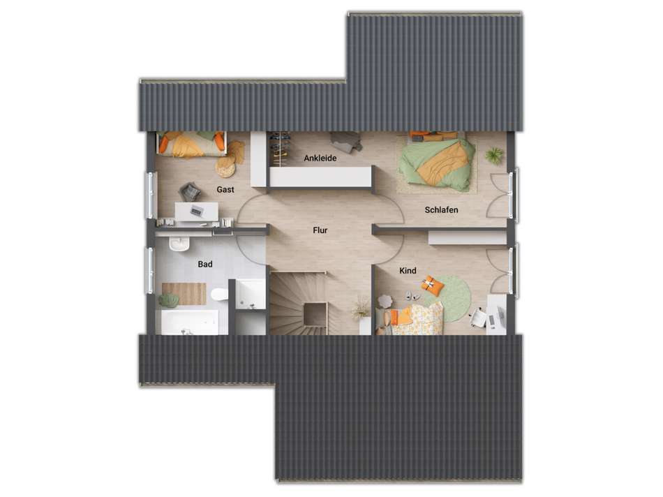 Grundrissbeispiel Obergeschoss